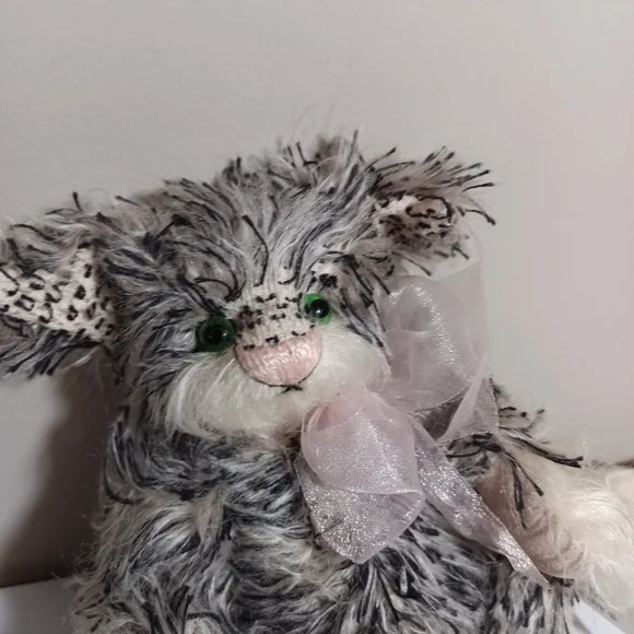 Deb Canham bigger bear Mohair Limited Edition Mischief Cat #13 Of 200 Grey - Picture 3 of 8